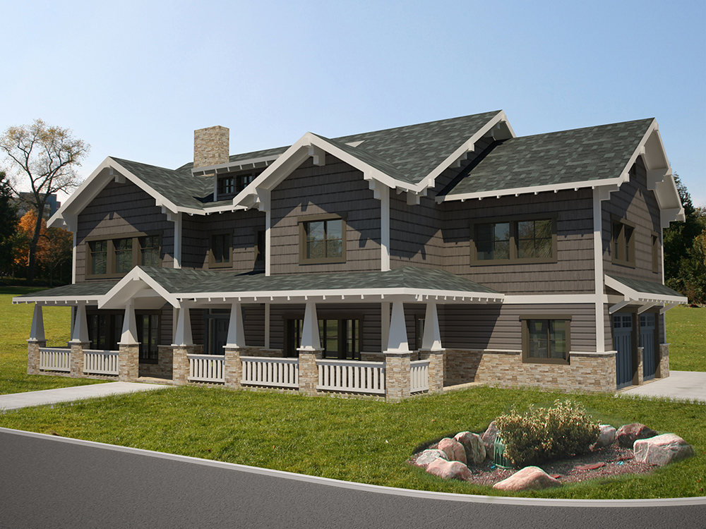 Front View of this 6-Bedroom, 5828 Sq Ft Plan - 132-1621