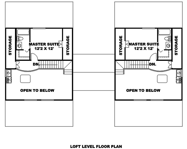 Floor Plan Second Story of Cottage Plan #132-1623