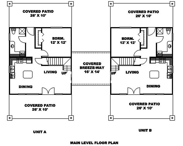 Floor Plan First Story of Cottage Plan #132-1623