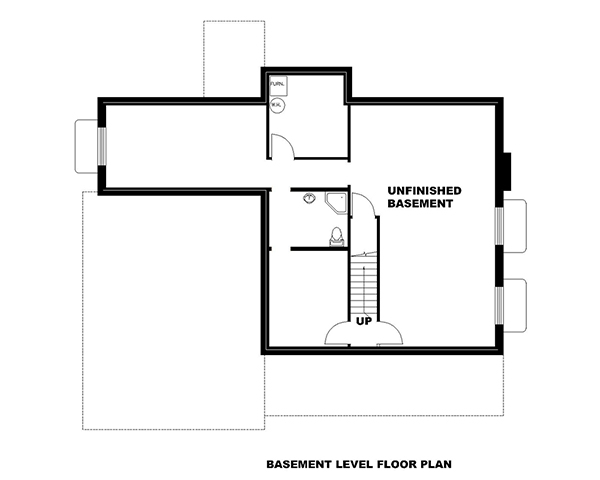 Floor Plan Basement of Modern Plan #132-1630
