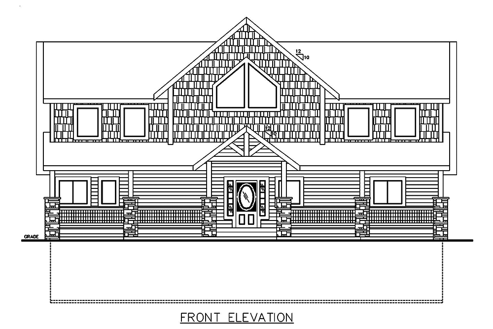 Home Plan Front Elevation of this 3-Bedroom,4251 Sq Ft Plan -132-1633