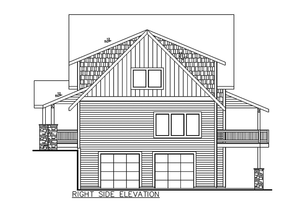 Home Plan Right Elevation of this 3-Bedroom,4251 Sq Ft Plan -132-1633