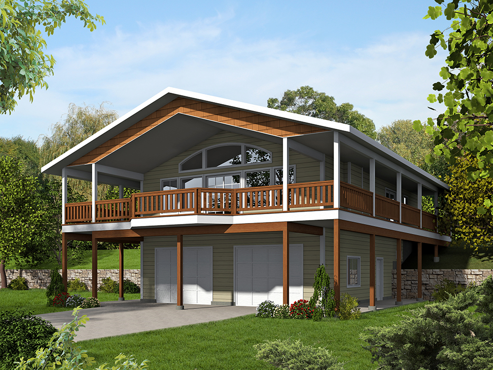 Front Elevation of this Cottage House (#132-1637) at The Plan Collection.