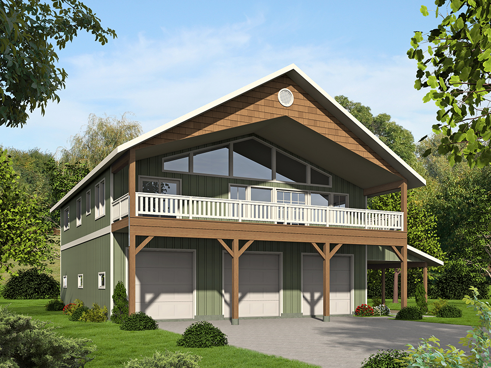 Front Elevation of this Cottage House (#132-1640) at The Plan Collection.