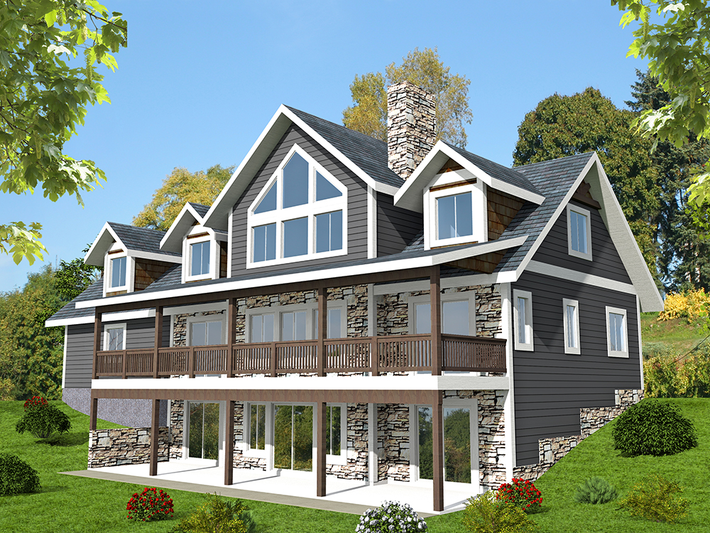 Front Elevation of this Southern House (#132-1643) at The Plan Collection.