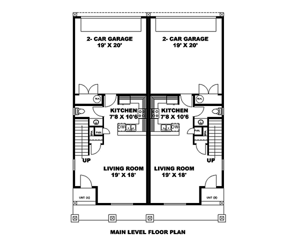 Floor Plan First Story of Craftsman Plan #132-1645
