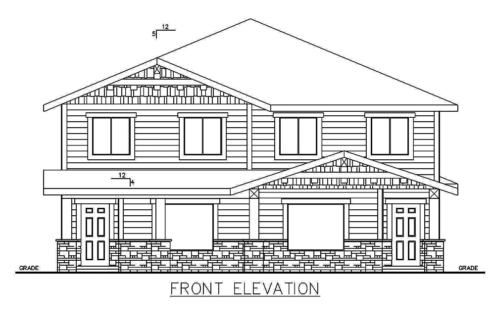 Home Plan Front Elevation of this 4-Bedroom,1543 Sq Ft Plan -132-1645
