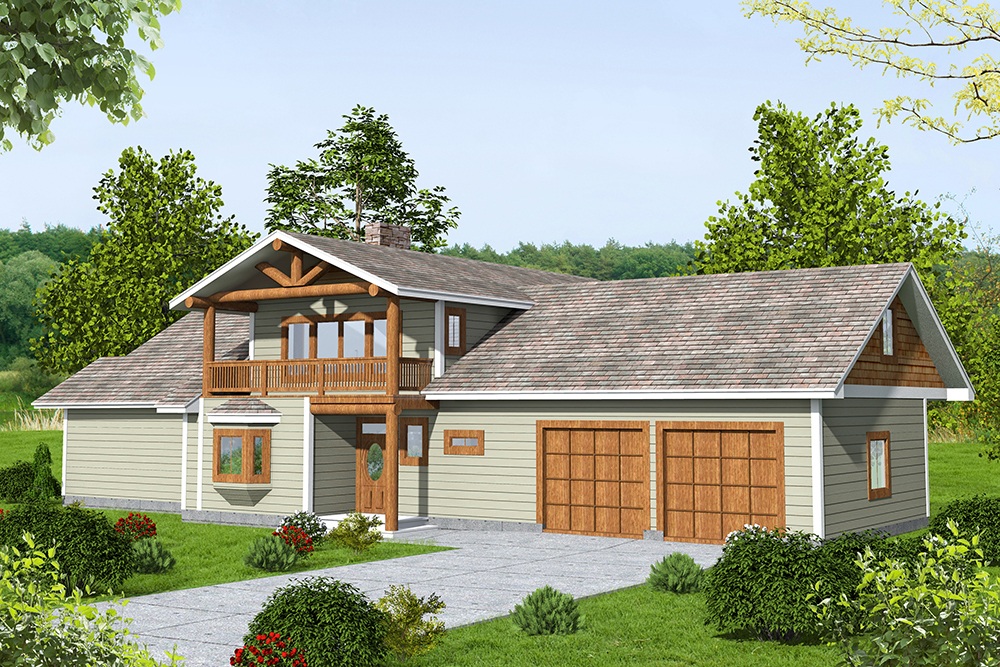 Front Elevation of this Cottage House (#132-1646) at The Plan Collection.
