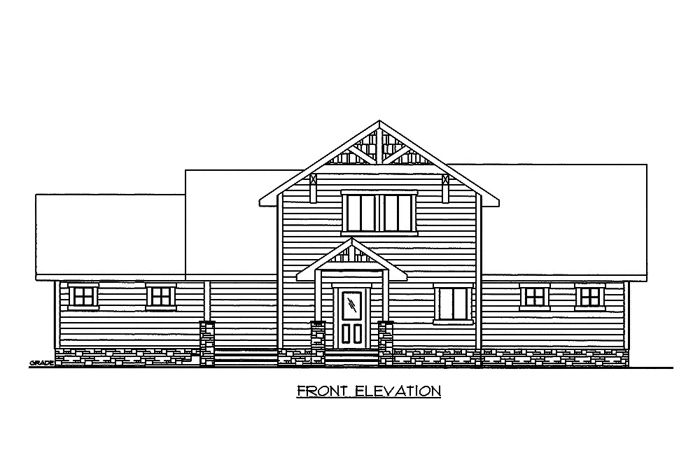 Home Plan Front Elevation of this 2-Bedroom,2468 Sq Ft Plan -132-1647