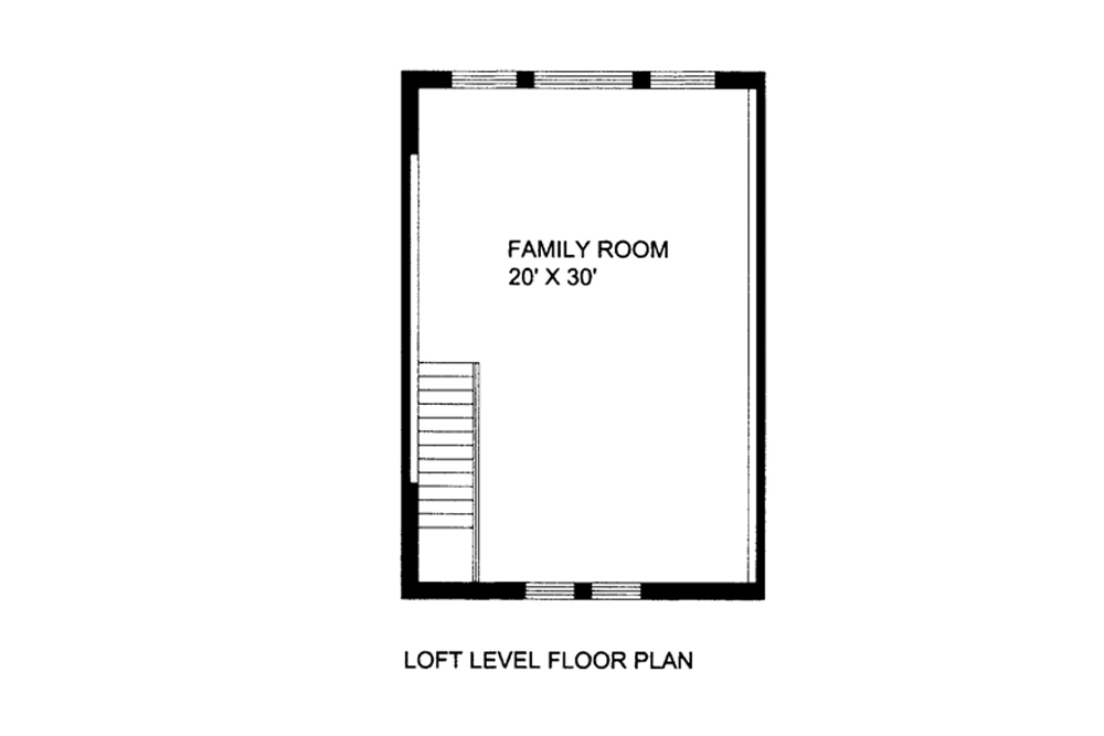 Floor Plan Second Story of Craftsman Plan #132-1647