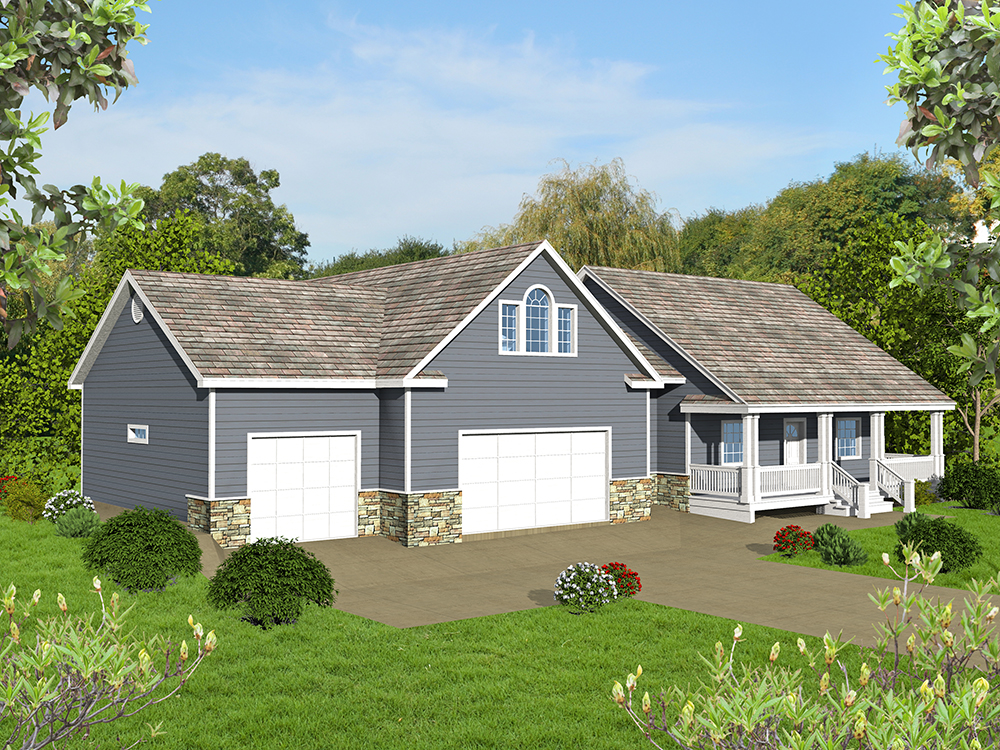 Front Elevation of this Traditional House (#132-1653) at The Plan Collection.