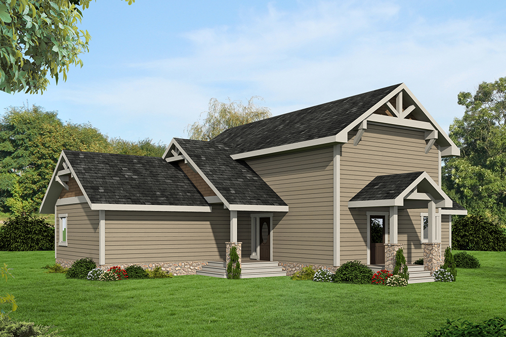 Front Elevation of this Cottage House (#132-1660) at The Plan Collection.