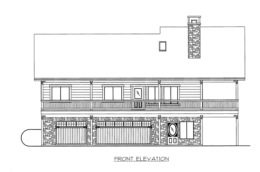Home Plan Front Elevation of this 3-Bedroom,1658 Sq Ft Plan -132-1661