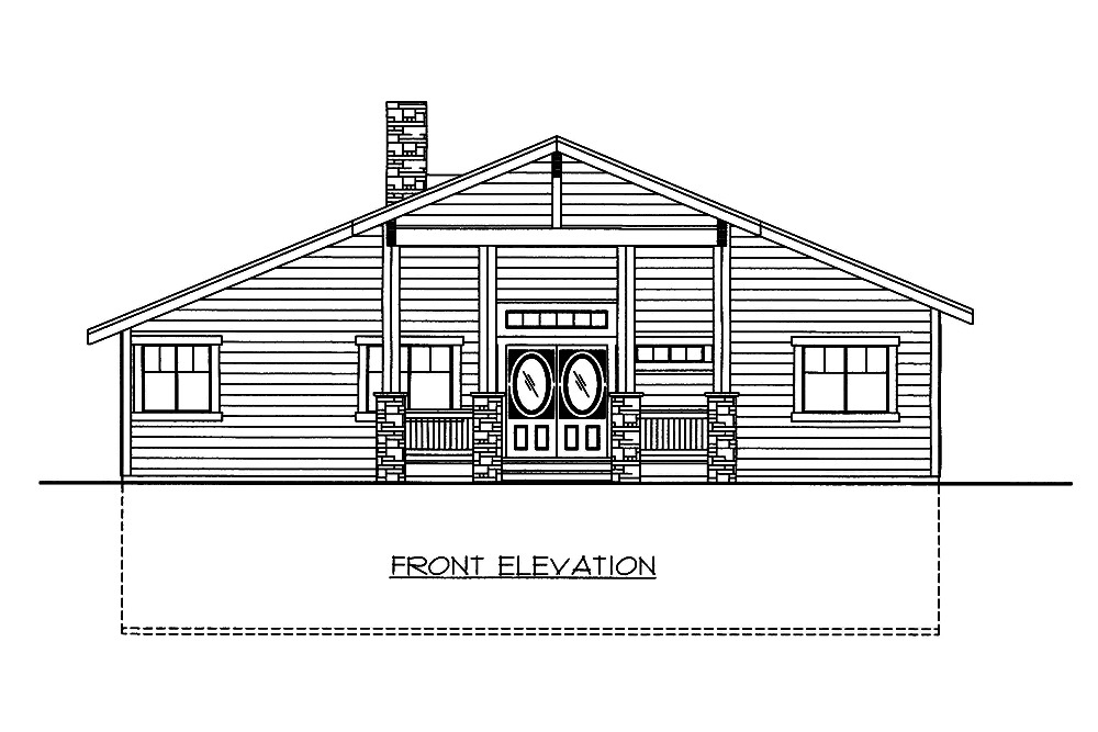 Home Plan Front Elevation of this 2-Bedroom,2350 Sq Ft Plan -132-1663