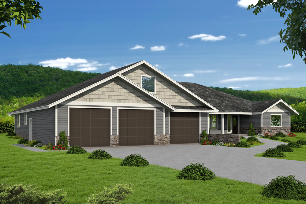 Front Elevation of this Cottage House (#132-1670) at The Plan Collection.