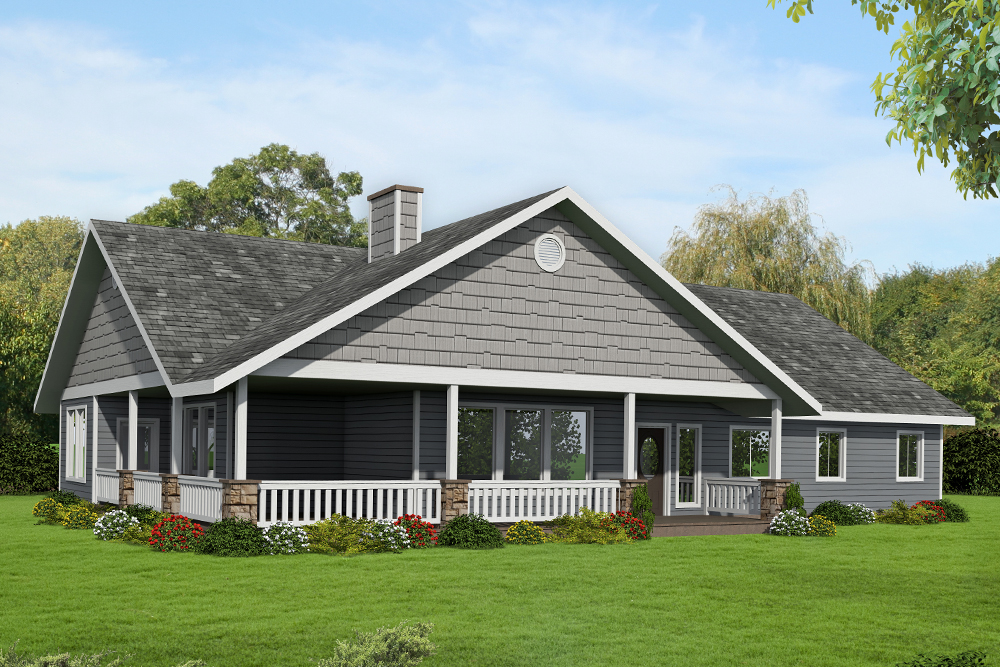 Front Elevation of this Craftsman House (#132-1672) at The Plan Collection.