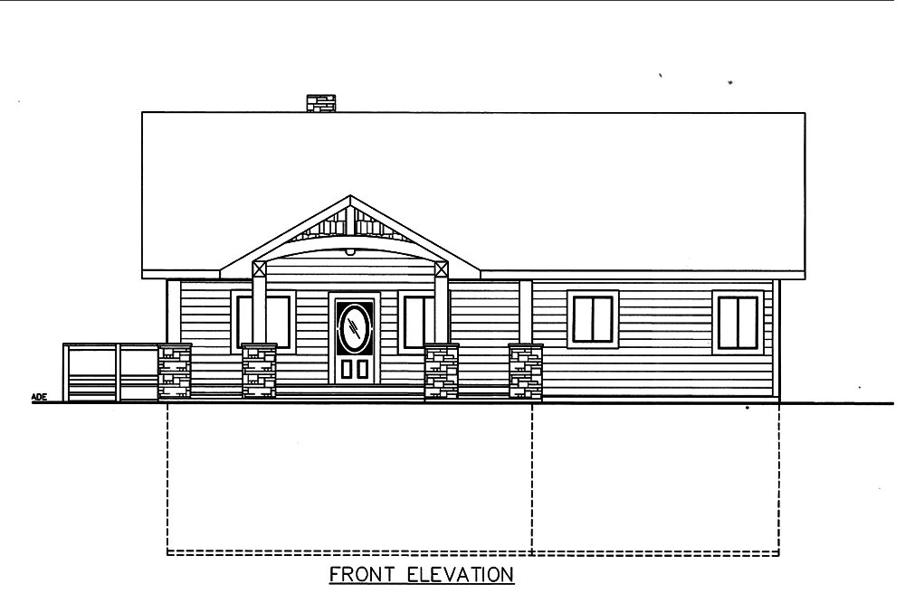 Home Plan Front Elevation of this 4-Bedroom,2404 Sq Ft Plan -132-1673