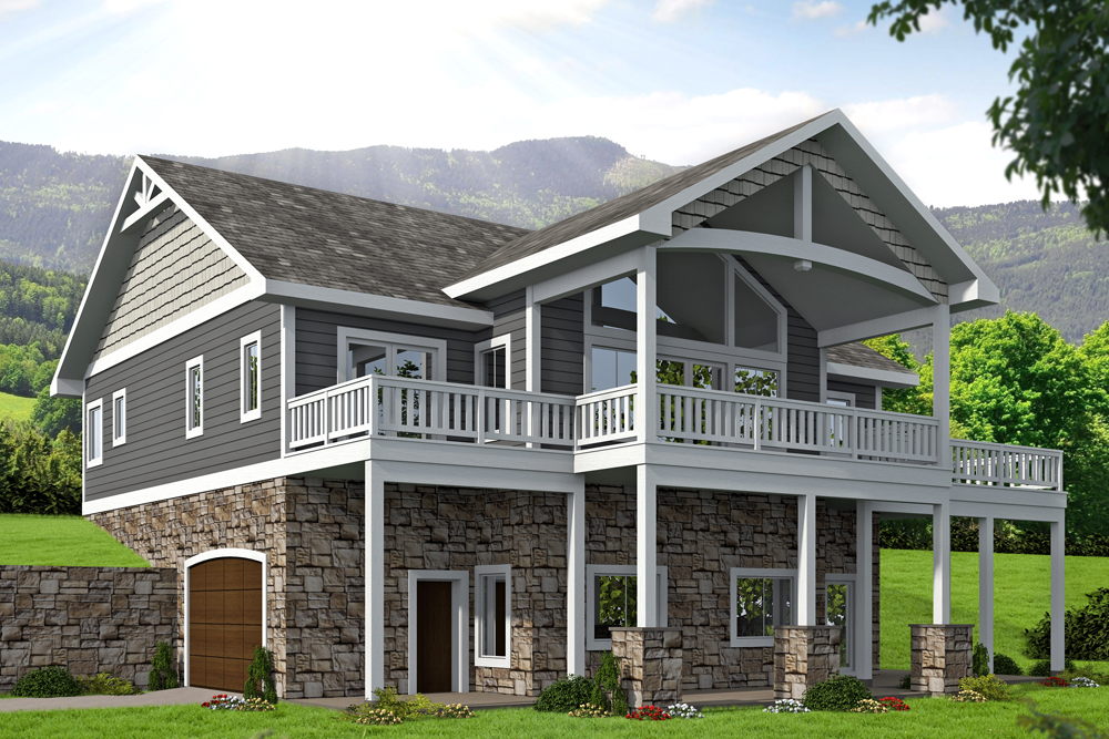 Front Elevation of this Cottage House (#132-1673) at The Plan Collection.