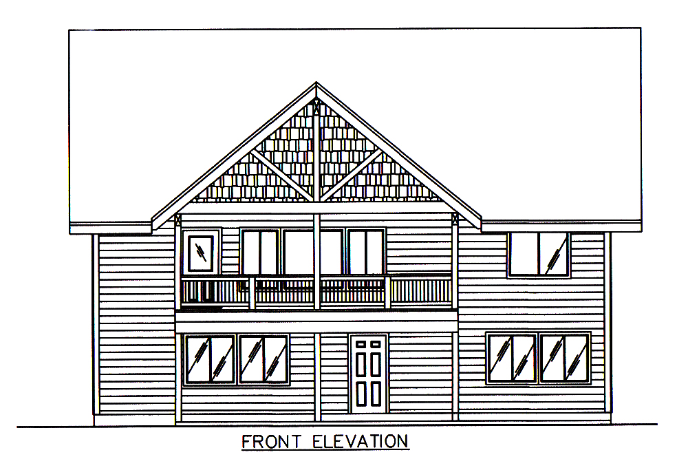 Home Plan Front Elevation of this 2-Bedroom,2275 Sq Ft Plan -132-1674
