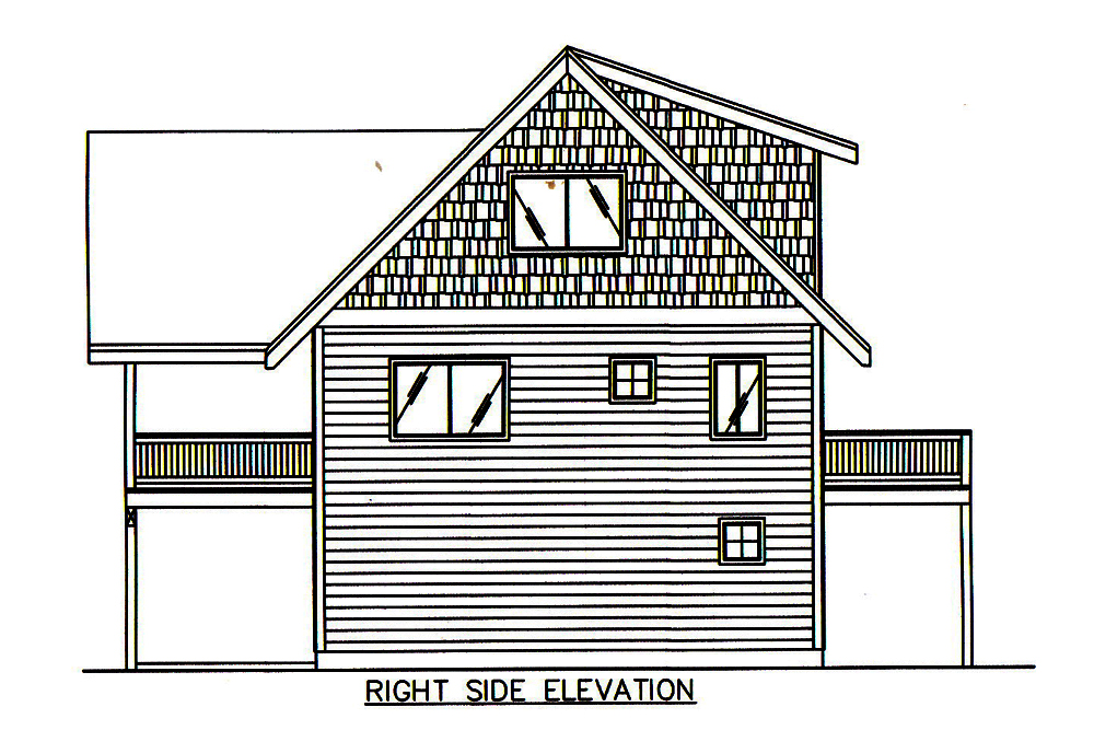 Home Plan Right Elevation of this 2-Bedroom,2275 Sq Ft Plan -132-1674