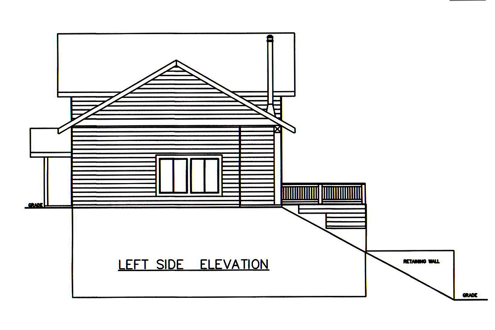 Home Plan Left Elevation of this 2-Bedroom,1863 Sq Ft Plan -132-1675