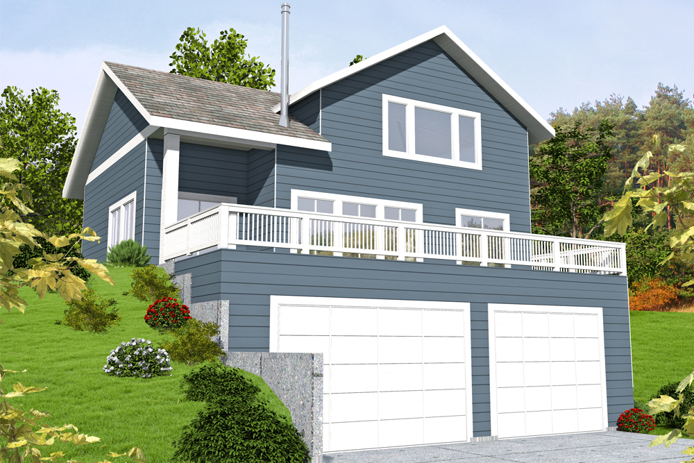 Front Elevation of this Cottage House (#132-1675) at The Plan Collection.