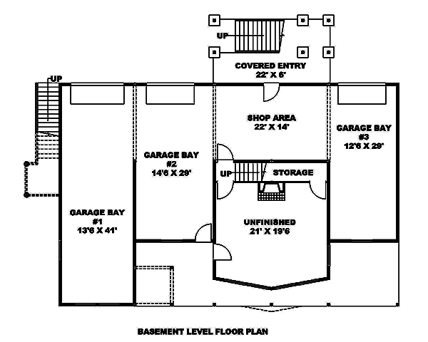 Floor Plan Basement of Luxury Plan #132-1676