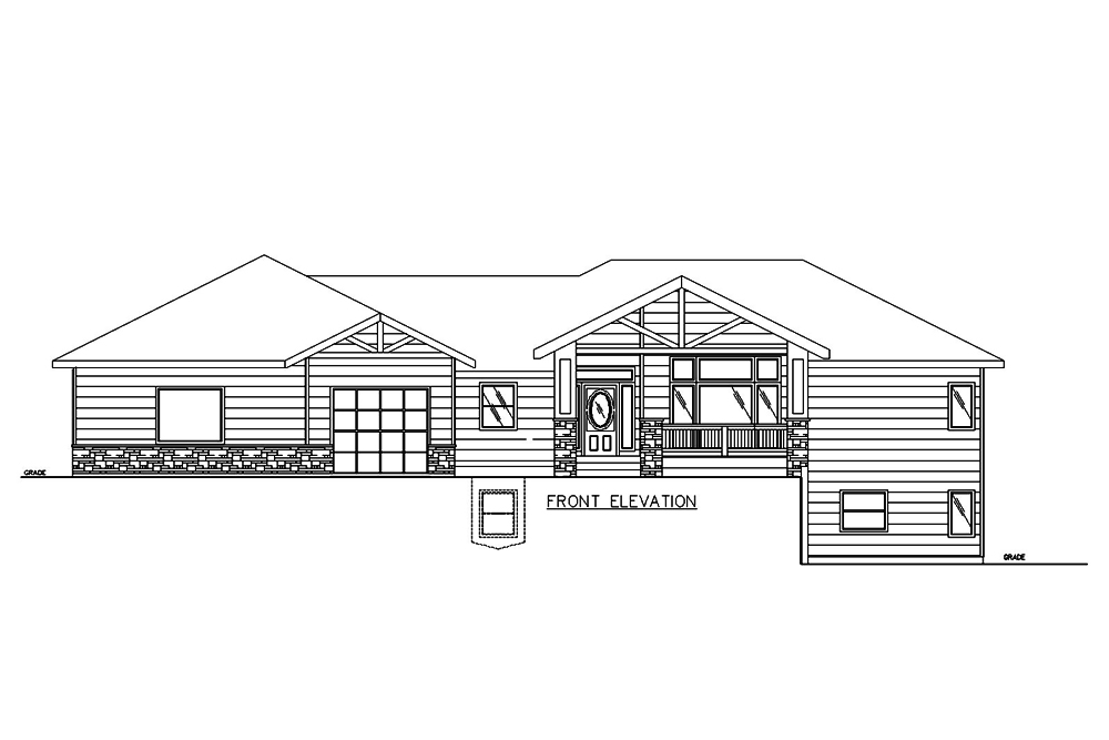 Home Plan Front Elevation of this 3-Bedroom,2838 Sq Ft Plan -132-1678