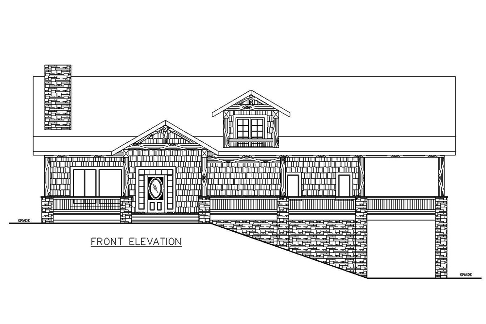 Home Plan Front Elevation of this 3-Bedroom,2734 Sq Ft Plan -132-1681