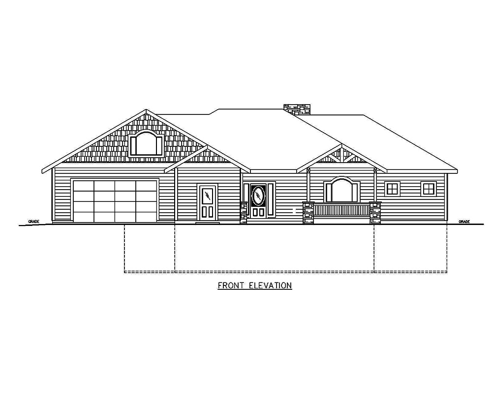 Home Plan Front Elevation of this 5-Bedroom,3628 Sq Ft Plan -132-1686