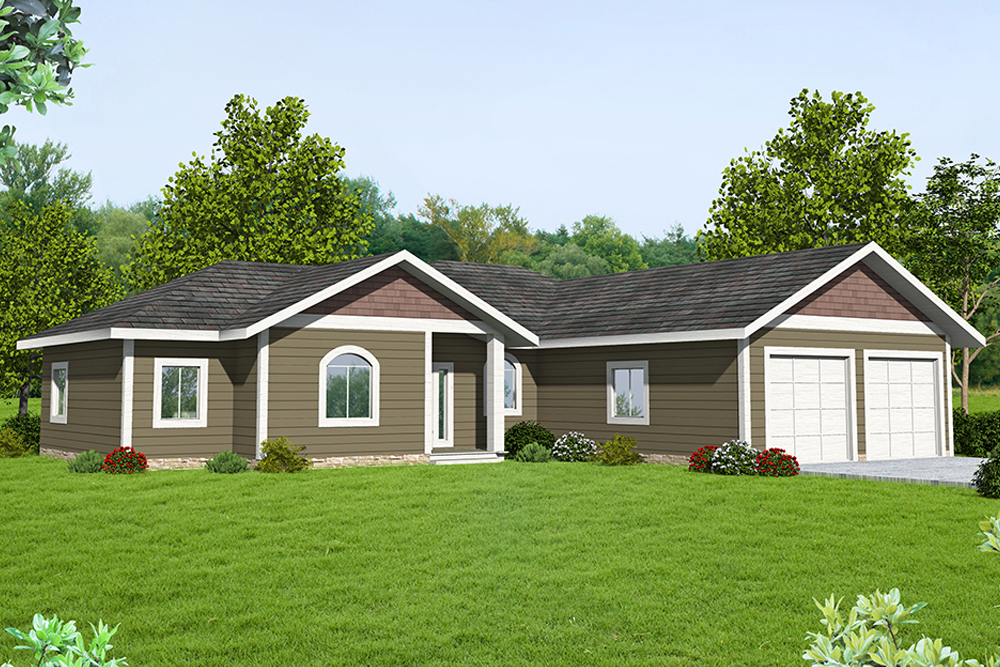 Front Elevation of this Cottage House (#132-1690) at The Plan Collection.