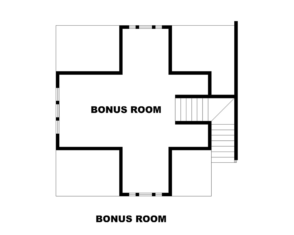 Floor Plan Bonus Room of Victorian Plan #132-1695