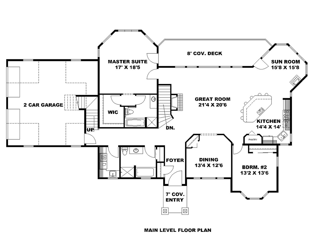 Floor Plan First Story of Victorian Plan #132-1695