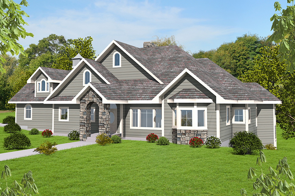 Front Elevation of this Victorian House (#132-1695) at The Plan Collection.