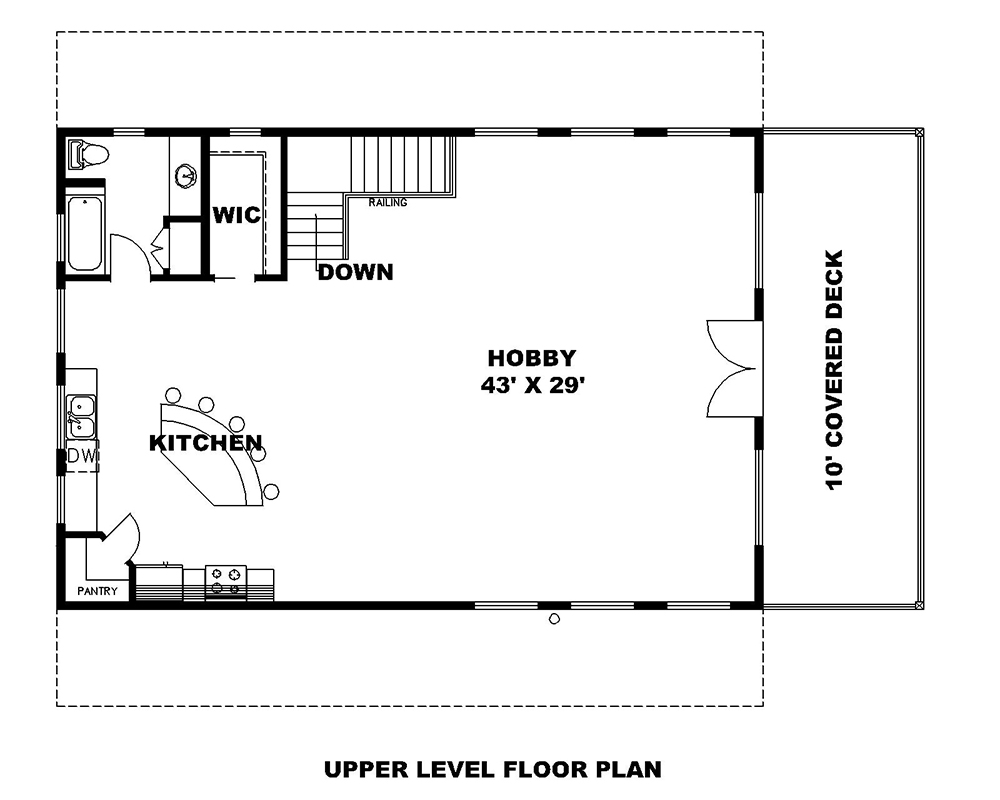 Floor Plan Second Story of Garage Plan #132-1700