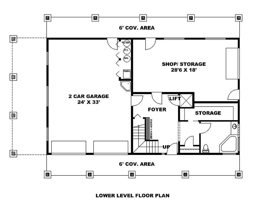 Floor Plan First Story of Country Plan #132-1701