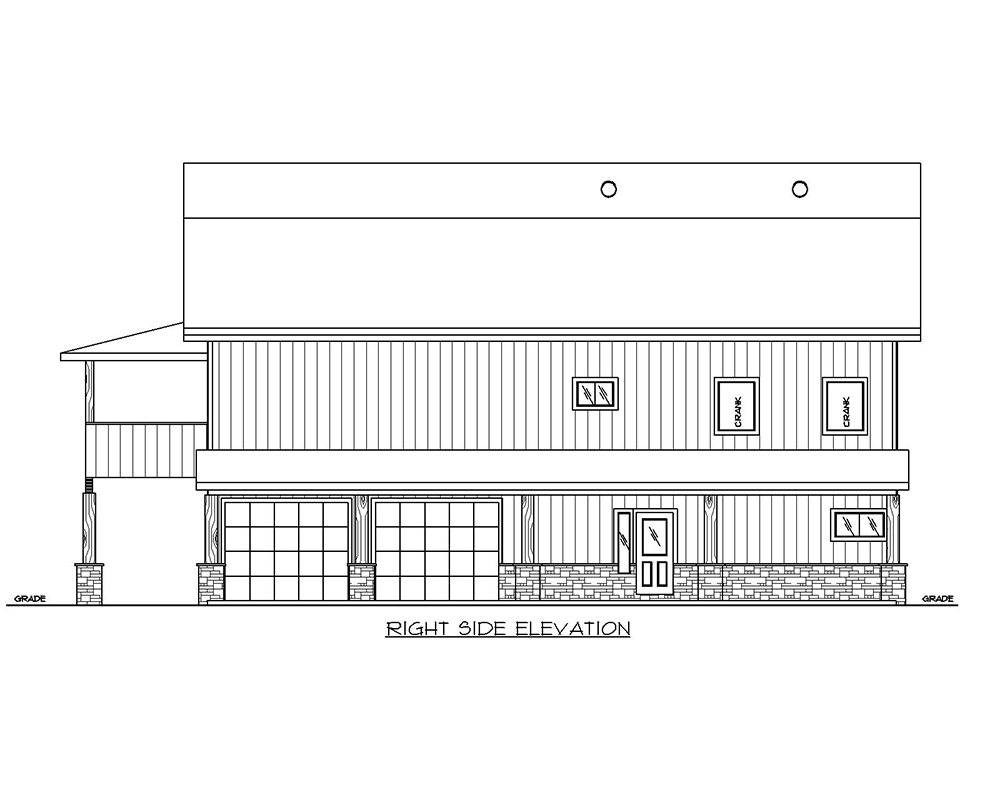 Home Plan Right Elevation of this 2-Bedroom,3005 Sq Ft Plan -132-1701