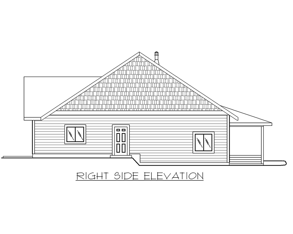 Home Plan Right Elevation of this 2-Bedroom,2504 Sq Ft Plan -132-1702