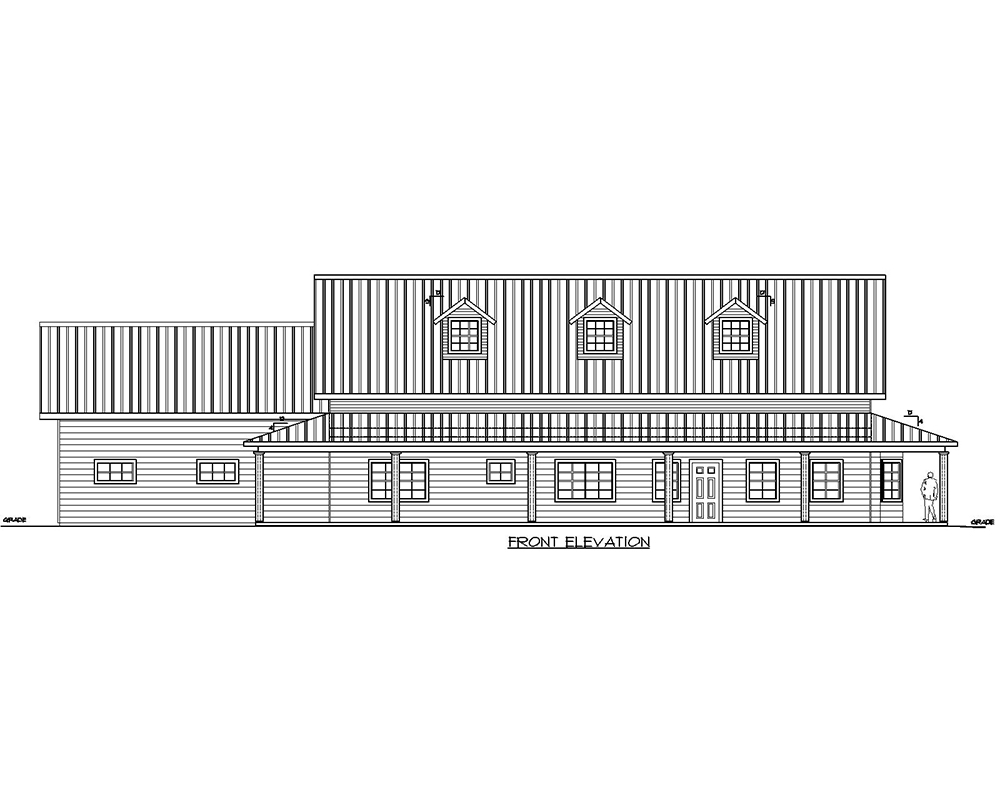 Home Plan Front Elevation of this 3-Bedroom,3174 Sq Ft Plan -132-1706