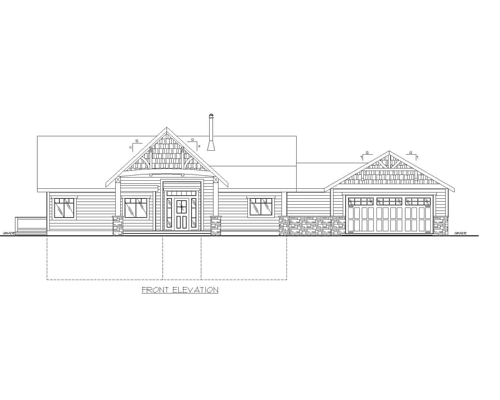 Home Plan Front Elevation of this 3-Bedroom,3443 Sq Ft Plan -132-1710