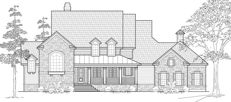 Farmhouse home (ThePlanCollection: Plan #134-1002)