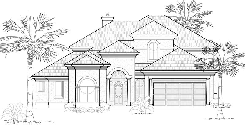 Mediterranean home (ThePlanCollection: Plan #134-1003)