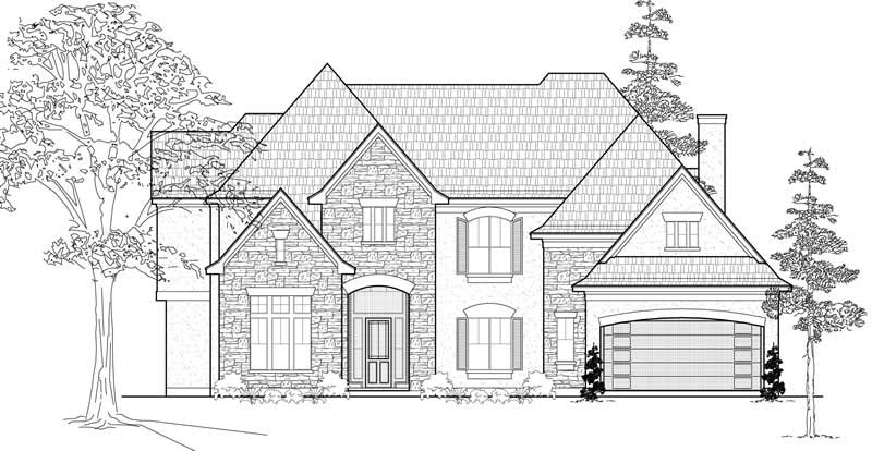 Luxury home (ThePlanCollection: Plan #134-1009)
