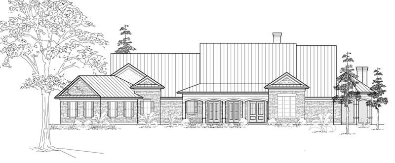 Farmhouse home (ThePlanCollection: Plan #134-1012)