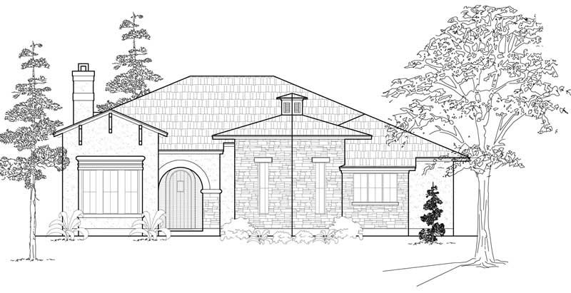 Mediterranean home (ThePlanCollection: Plan #134-1016)