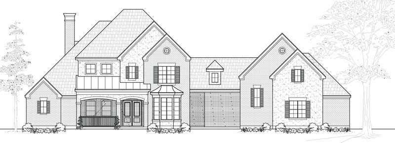 Luxury home (ThePlanCollection: Plan #134-1024)