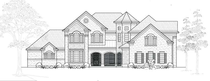 Luxury home (ThePlanCollection: Plan #134-1028)