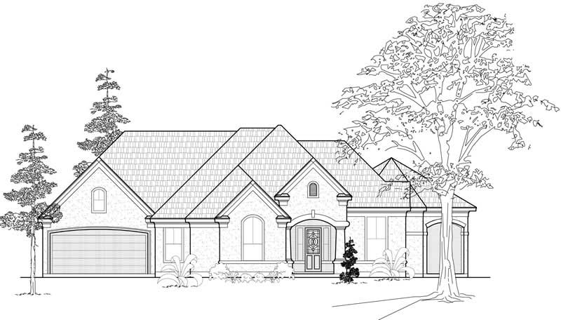 Ranch home (ThePlanCollection: Plan #134-1035)