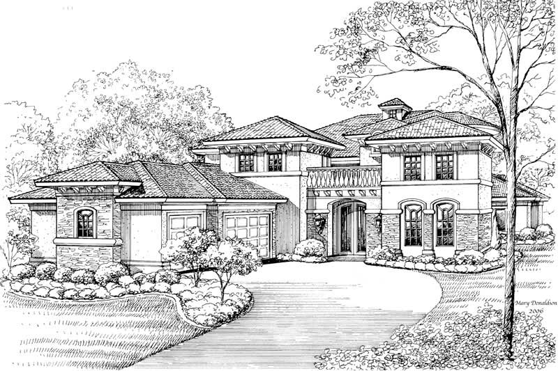 Mediterranean home (ThePlanCollection: Plan #134-1046)