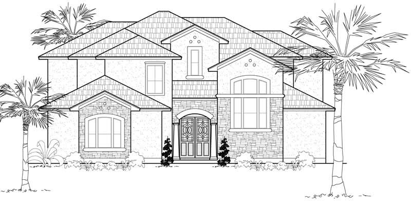 Mediterranean home (ThePlanCollection: Plan #134-1066)